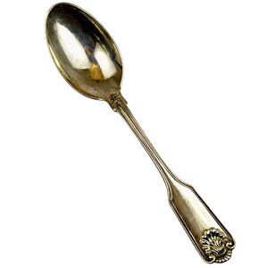 Frank Smith Fiddle Shell Sterling Silver Teaspoon 5¾″ No Monogram Spoon